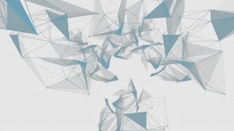 Plexus polygon Digital Futuristic Lines and Dots Connections Moving in Abst.. Stock Footage 243019360