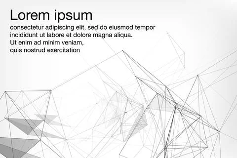 Plexus Polygonal Molecule Dots Lines Structure Vector Background 库存插图