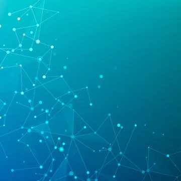 Plexus polygonal structure of data arrays or network.  Digital data visualiza 스톡 일러스트