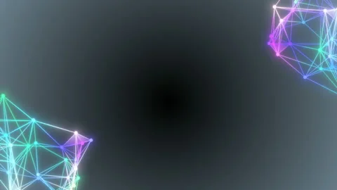 Plexus pulsating frame. Motion graphics background. Place for text. Stock Footage 115070417