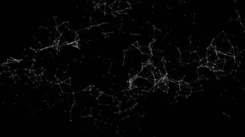 Plexus Rotating Slowly on a Black Background Stock Footage 57506565