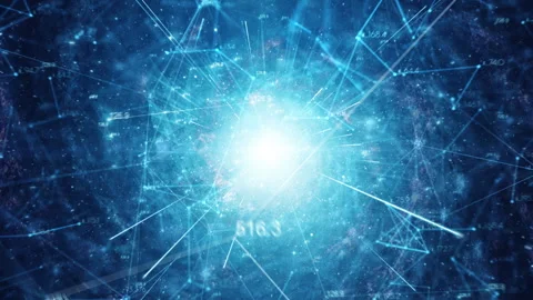 PLEXUS SPACE GALAXY ABSTRACT DIGITAL BACKGROUND Stock Footage 136358370