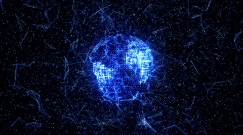 Plexus Space Planet Stock Footage 67200501