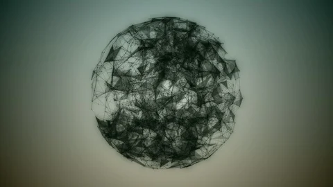 Plexus Sphere Animation Seamless Loop Stock Footage 114620548