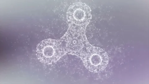 Plexus Spinner Fidget Loop Background 3D render 4K Video stock 79096155