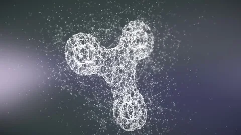 Plexus Spinner Fidget Loop Background 3D render Stock Footage 79096432