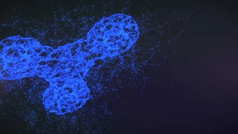 Plexus Spinner Fidget Loop Background 3D render 4K Stock Footage 79097084