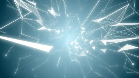 Plexus structure of abstract fragments. Futuristic abstract background. Stock Footage 120599091