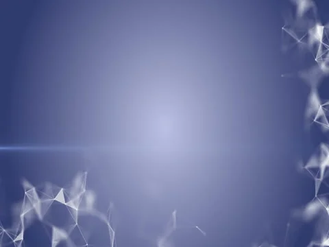 Plexus structure on the bottom and right of the screen. Depth of field. dark Stock Footage 84919526