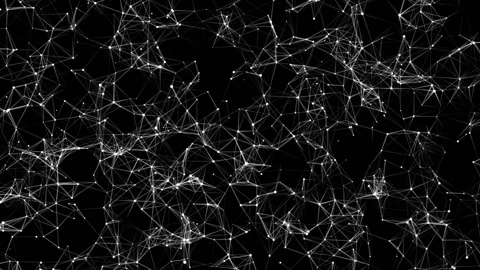 Plexus structure evolving in organic motion. Abstract technology, science and Stock Footage 95449539