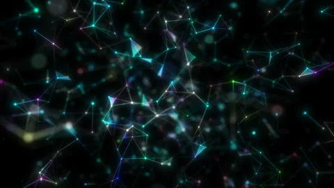 Plexus structure evolving in organic motion. Camera moves in it and changes its Stock Footage 104681850