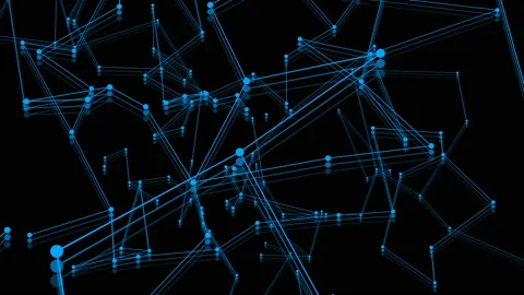 Plexus structure evolving in organic motion. Abstract technology, science and Stock Footage 113542845