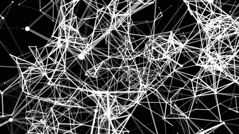 Plexus structure evolving in organic motion. Abstract technology, science and Stock Footage 161010495