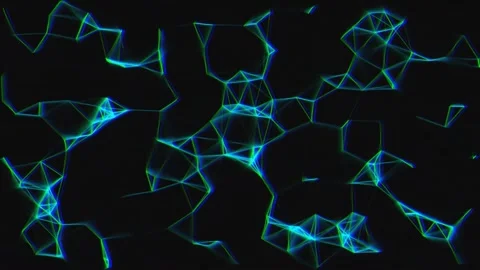 Plexus structure with glitch effect Stock Footage 289845968