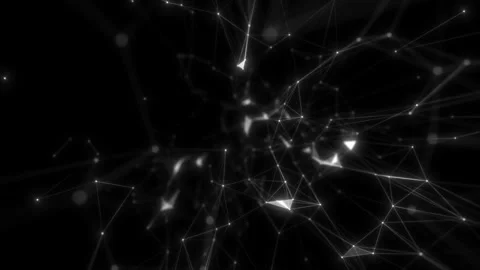 Plexus structure in organic motion and flickering lights in the background Stock Footage 113946670