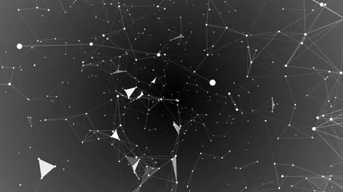 The plexus structure transforms on a light gray background. Great for Stock Footage 114062486