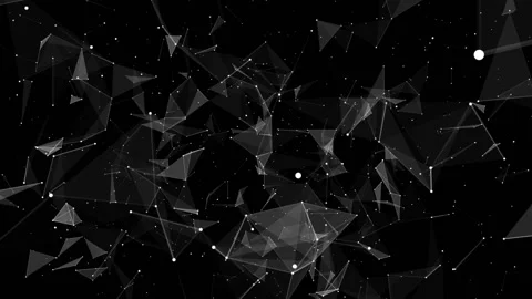 Plexus structures. Change points in space. Stock Footage 95586477