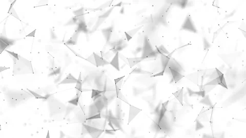 Plexus structures. Change of points in space. Depth of field. White background. Stock Footage 95587066