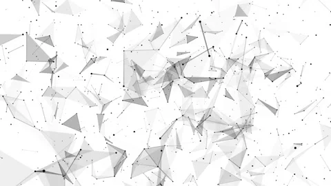Plexus structures. Change points in space. White background. Stock Footage 95587338