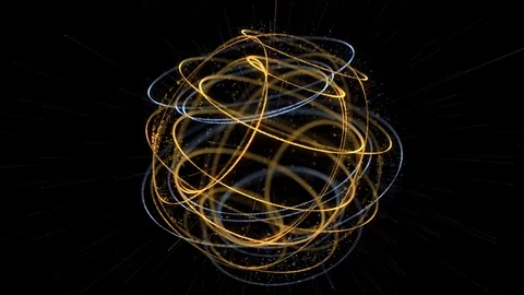 Plexus style rotate sphere animation Stock Footage 105857465