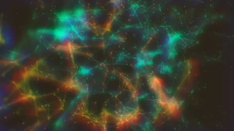 Plexus System Animated Polygonal Lines And Dotes Geometric Abstract Background Stock Footage 99399231
