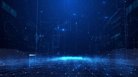 Plexus Tech Particles Background 動画素材 333491686