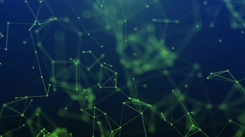 Plexus technology background from animated lines and dots. Seamless Loop Stock Footage 183671020