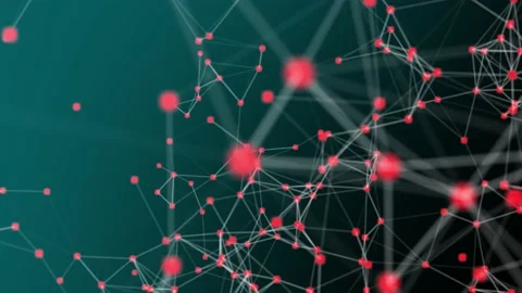 Plexus technology background from animated lines and dots. Stock Footage 205047859