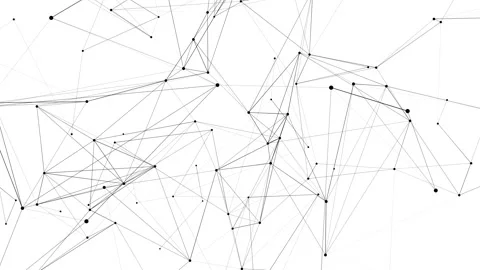 Plexus technology background of animated lines, dots and triangles. Big dat.. Stock Footage 302217713