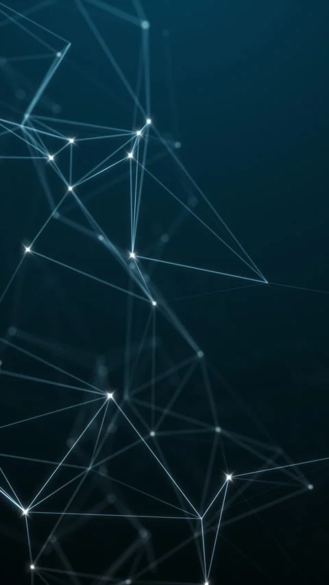 Plexus technology background from animated lines and dots. Big data, AI, ar.. Stock Footage 311584717
