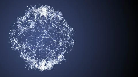 Plexus technology background with connecting lines and dots Stock Illustration