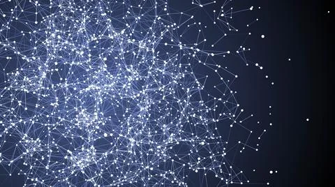 Plexus technology background with connecting lines and dots Stock Illustration