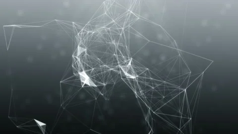 Plexus Technology Connection on Clean Background Stock Footage 145354982