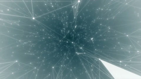 Plexus technology structure. Triangular morphed geometry shape. Polygonal form Stock-Footage 113910231