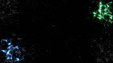 Plexus. Transforming clouds in the corners of the screen. Depth of field Stock Footage 95149104