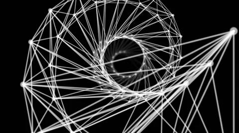 Plexus triangle, vj background Video stock 48634400