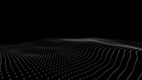 Plexus triangle on a wavy black background Video stock 99248270