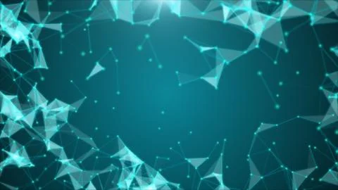 Plexus of triangles and lines around the screen Illustrazione stock
