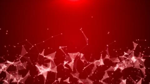 Plexus of triangles and lines at the bottom of the screen Stock Illustration