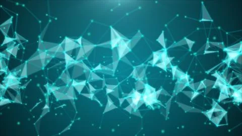 Plexus of triangles and lines in the middle of the screen Stock Illustration
