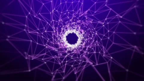 Plexus Tunnel Modern Background Stock Footage 239007239