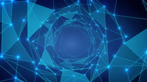 Plexus Tunnel technology background Stock Footage 236641427
