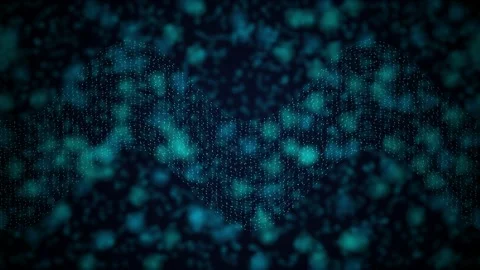 Plexus wave glowing grid seamless loop motion background Stockbeeldmateriaal 344799287