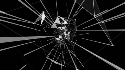 Plexus Wireframe Forms 01 VJ Loops Stock Footage 51861176