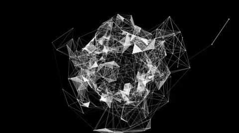Plexus Wireframe Forms 08 VJ Loops Stock Footage 51861428