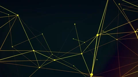 Plexus Yellow Background Stock Footage 152702849