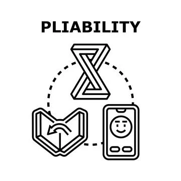 Pliability concept vector icon drawing Stock Illustration