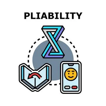 Pliability concept vector icon drawing Stock Illustration