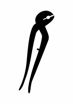 Plier dark silhouette Stock Illustration