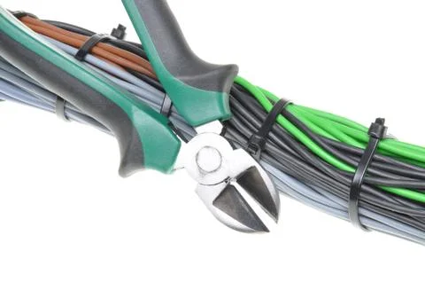 Pliers and cables Foto stock